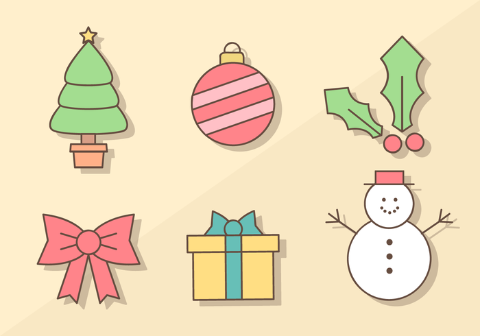 700x490 Christmas Elements Vector