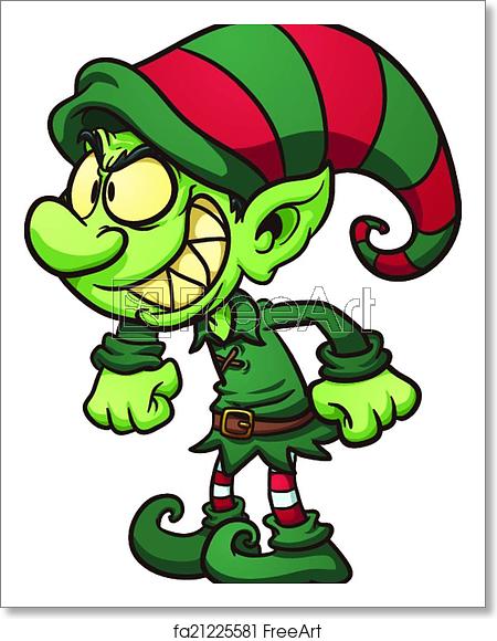 450x580 Free Art Print Of Evil Christmas Elf Evil Christmas Elf Vector