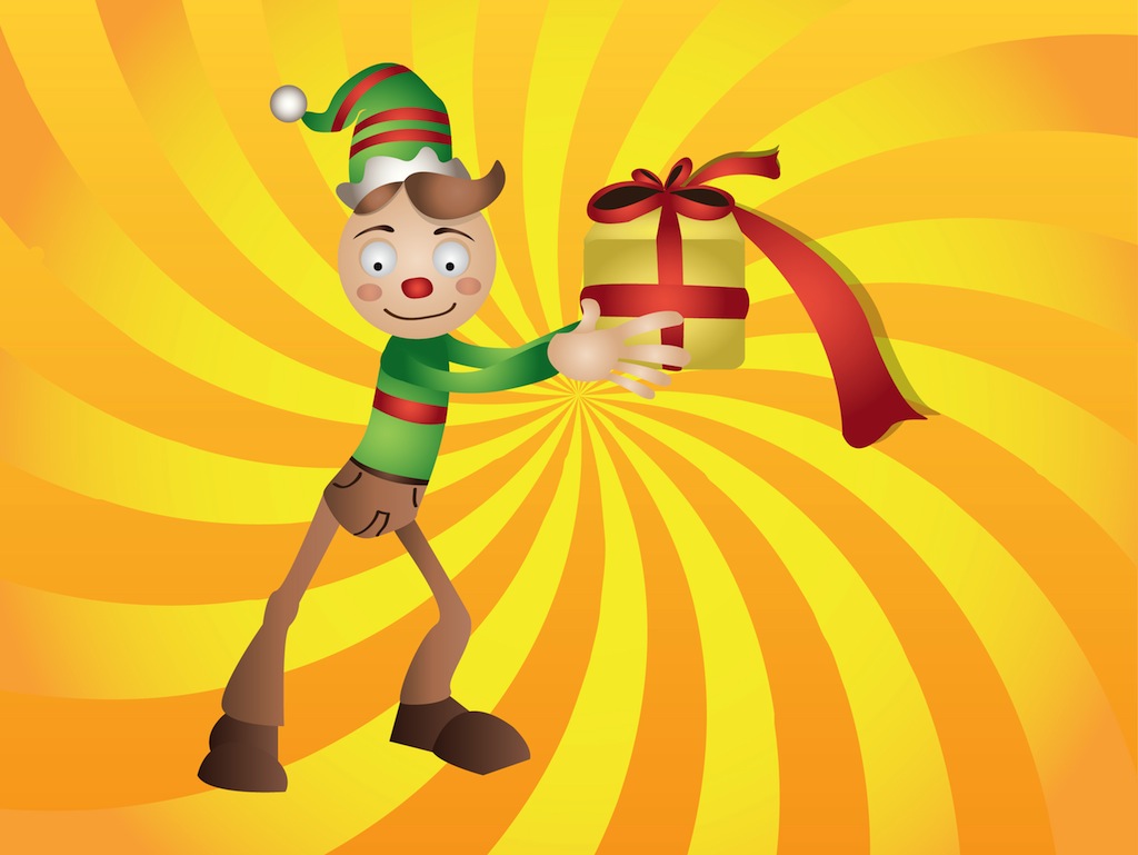 1024x769 Christmas Elf Vector Art Graphics