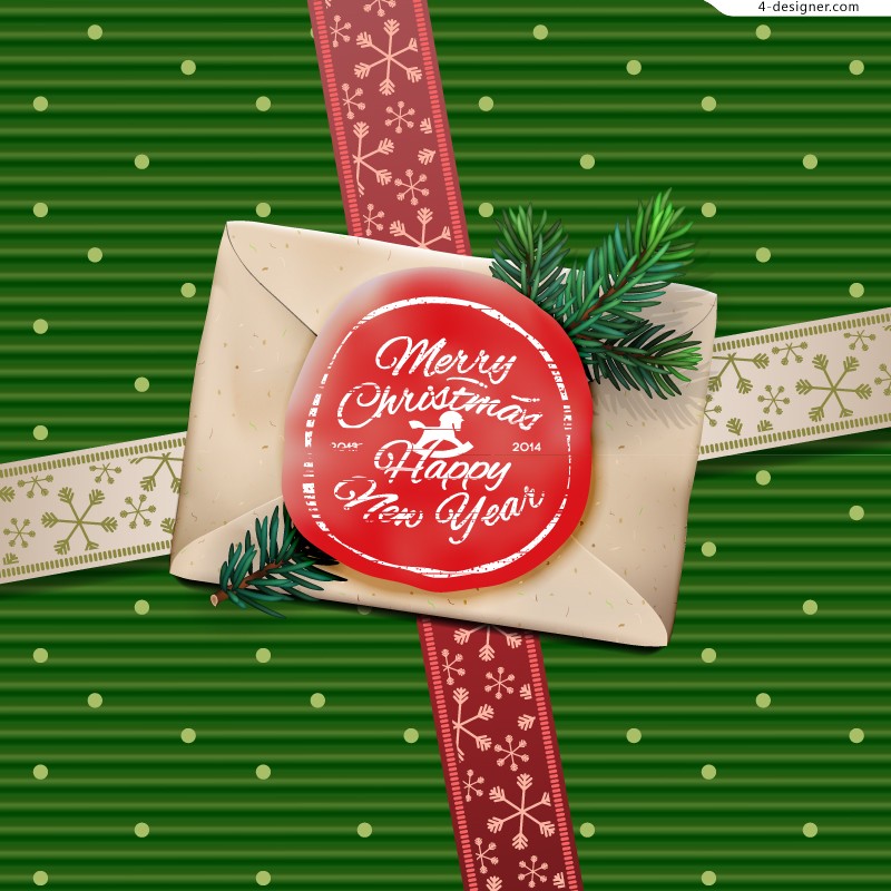 800x800 Designer Beautiful Christmas Envelope Background Design Vector