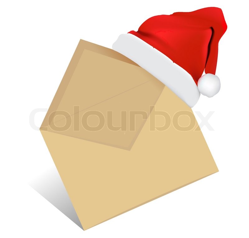 800x765 Christmas Post Open Envelope Stock Vector Colourbox