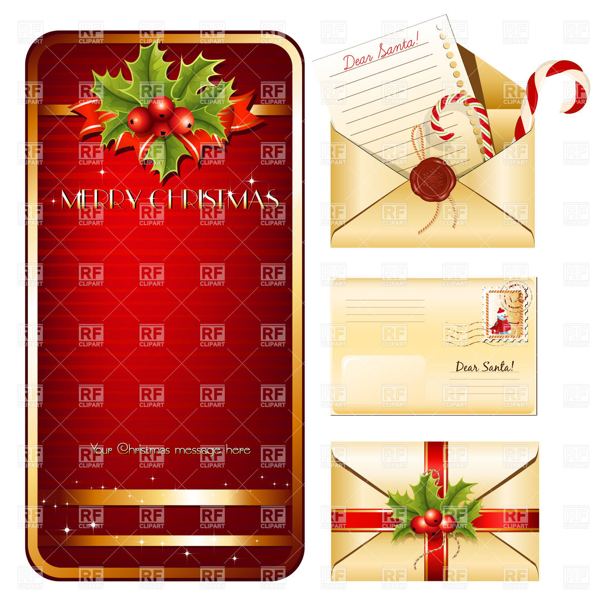 1191x1200 Christmas Background And Envelope Vector Image Of Backgrounds