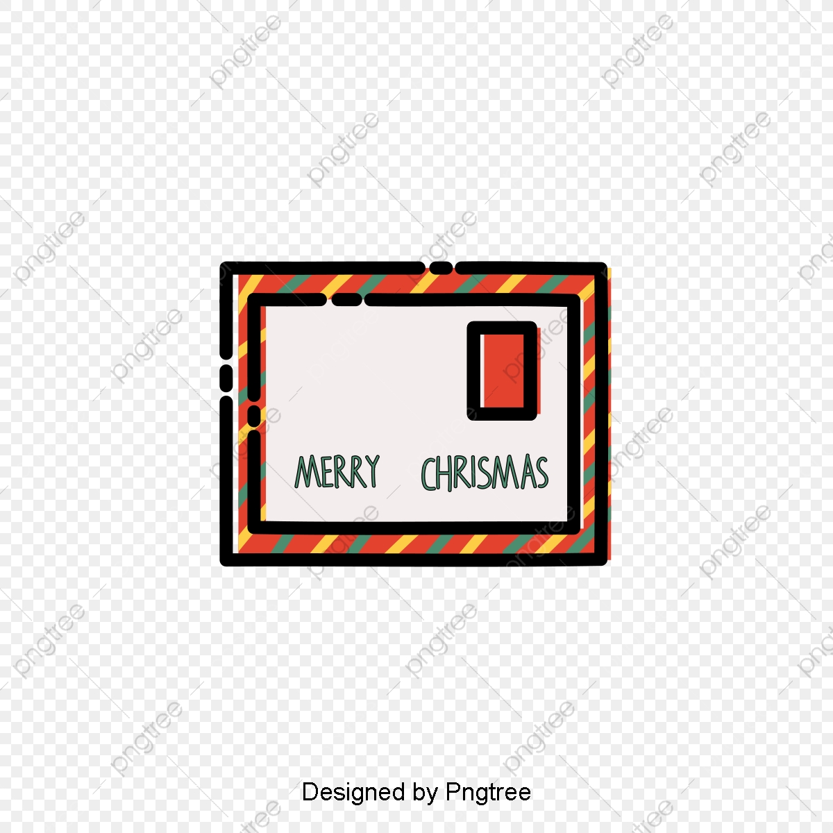 1200x1200 Hand Drawn Icon For Vector Line Wind Christmas Envelope, Festival