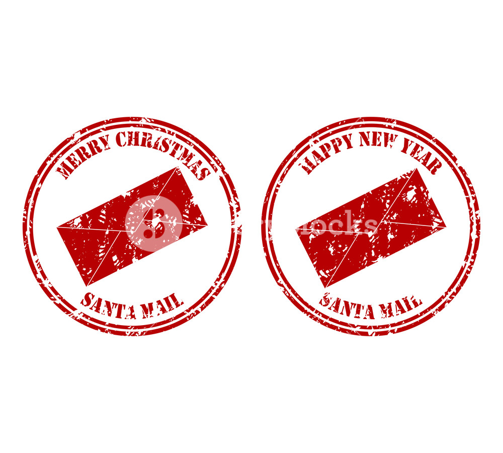 1000x900 Postage Stamp Christmas Santa Delivery Rubber Stamp Texture