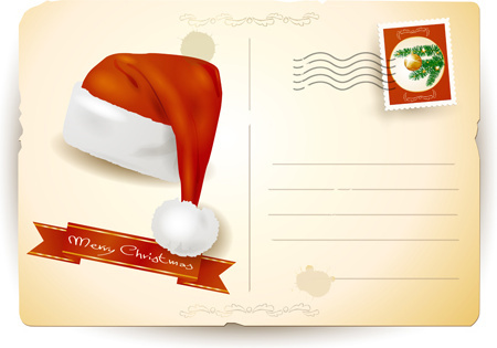 450x315 Adobe Illustrator Template Christmas Postcard Free Vector Download