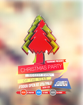 290x368 Free Christmas Party Flyer Template Free Vector Download
