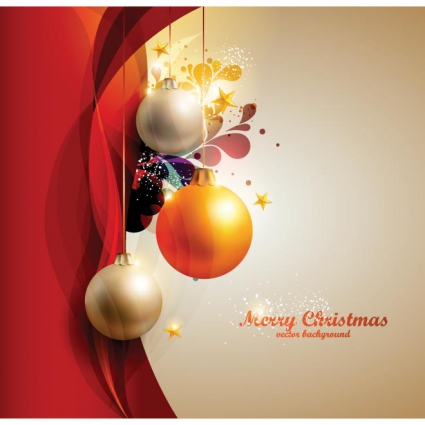 425x425 Free Vector Abstract Christmas Balls Flyer Template Free Vectors