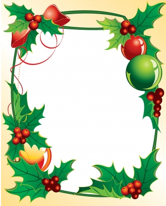 Christmas Holly Frame Vector Free Download 340x422 Christmas Holly Frame Vector Free Download
