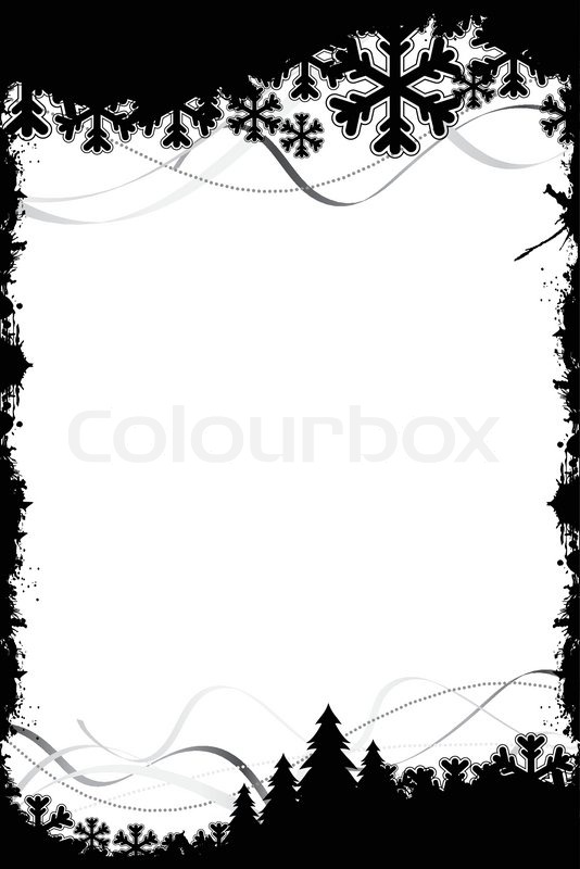 Black Christmas Frame Stock Vector Colourbox 534x800 Black Christmas Frame Stock Vector Colourbox