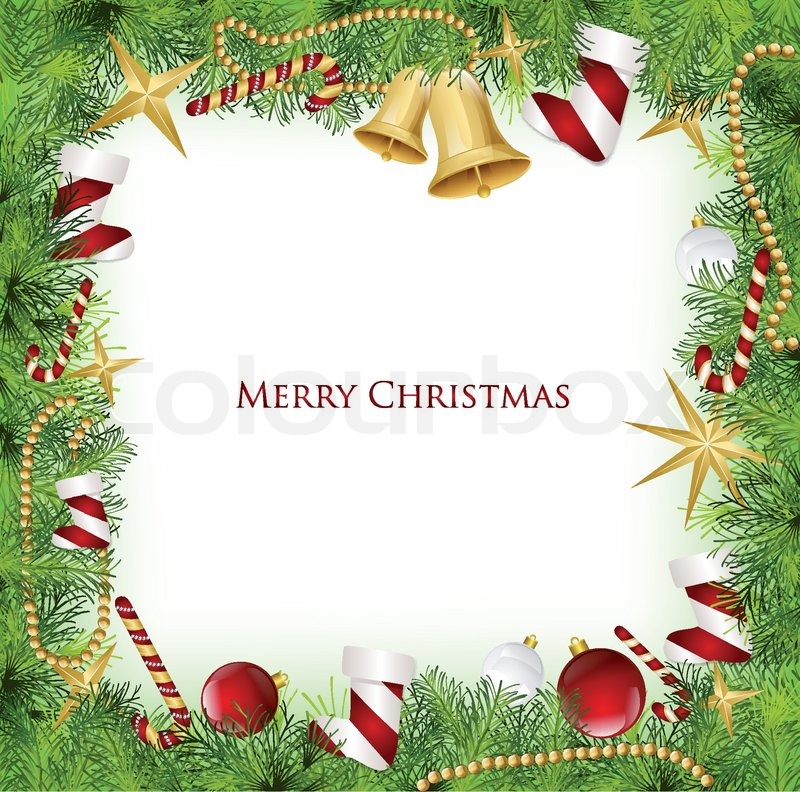 Christmas Frame With Holly Decoration Stock Vector Colourbox 800x792 Christmas Frame With Holly Decoration Stock Vector Colourbox
