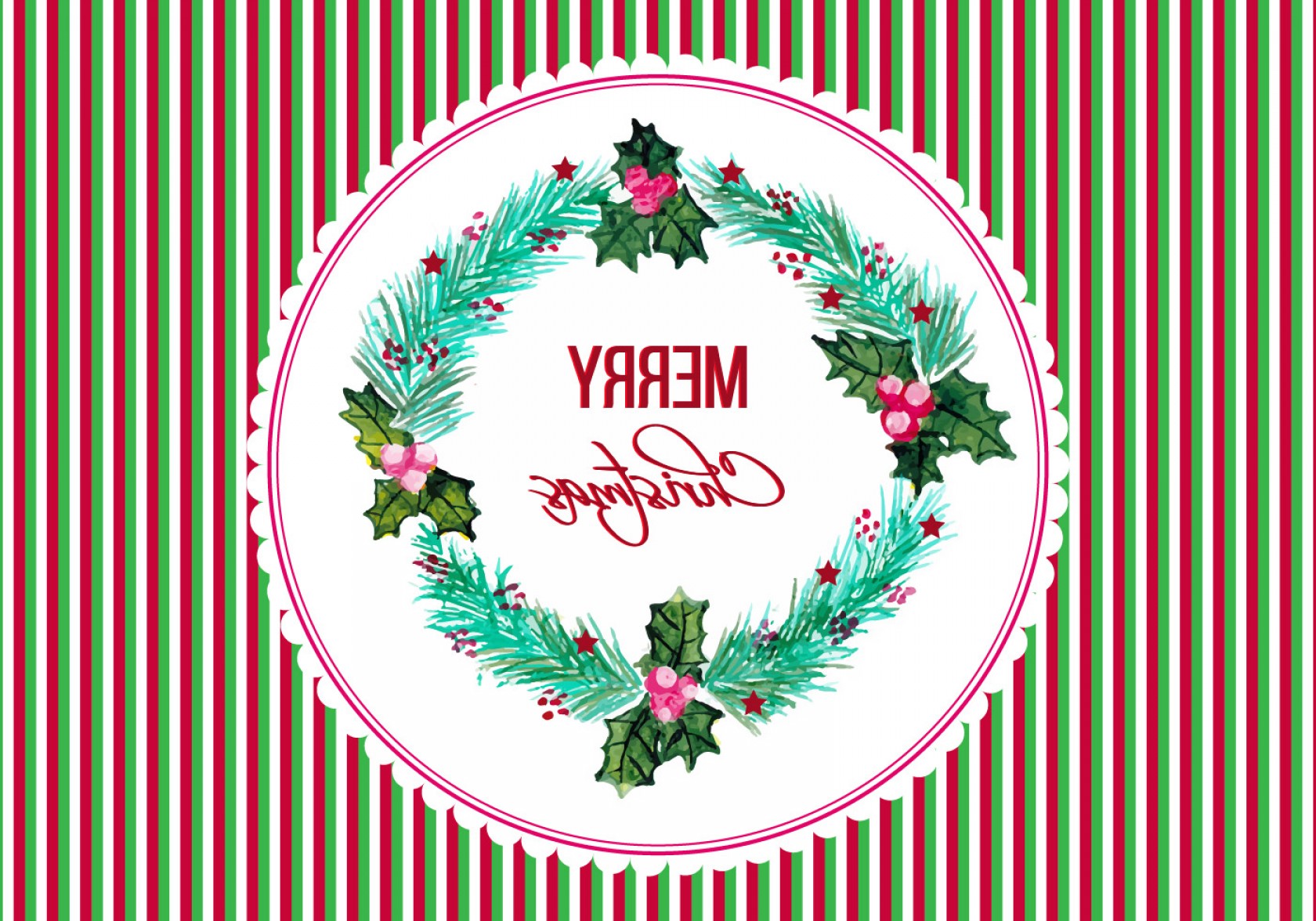 1680x1176 Free Vector Christmas Frame In Watercolor Style Catchsplace