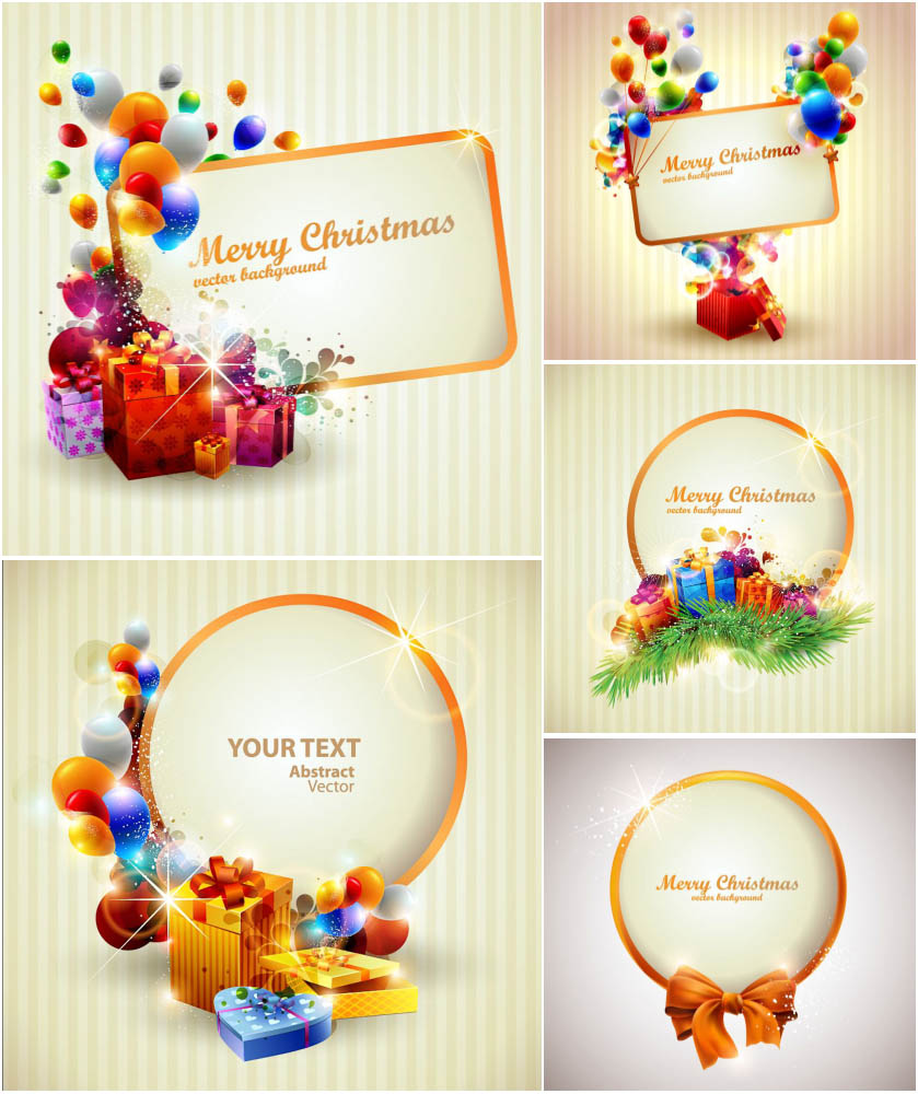 839x1000 New Year And Merry Christmas Cool Frame Vector Free Download