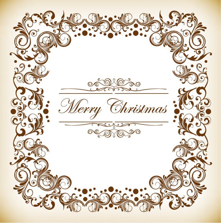 763x768 Christmas Decoration Frame Vector Illustration Free Vector