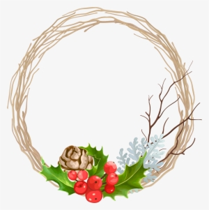 300x301 Christmas Wreath Vector Png, Transparent Christmas Wreath Vector