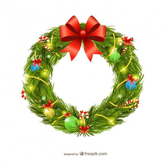 626x626 Christmas Garland Illustration Vector Free Download