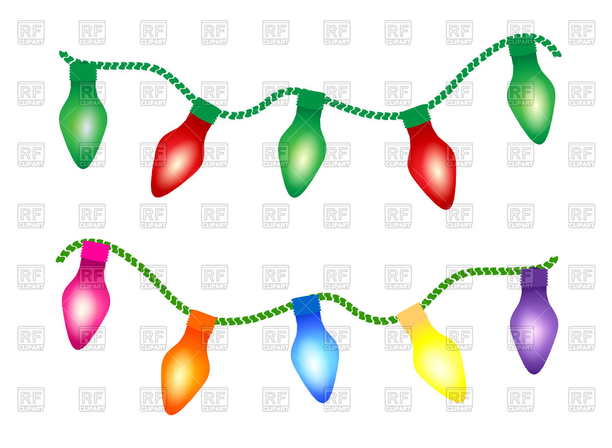 1200x879 Abstract Christmas Background With Luminous Garland Vector Image