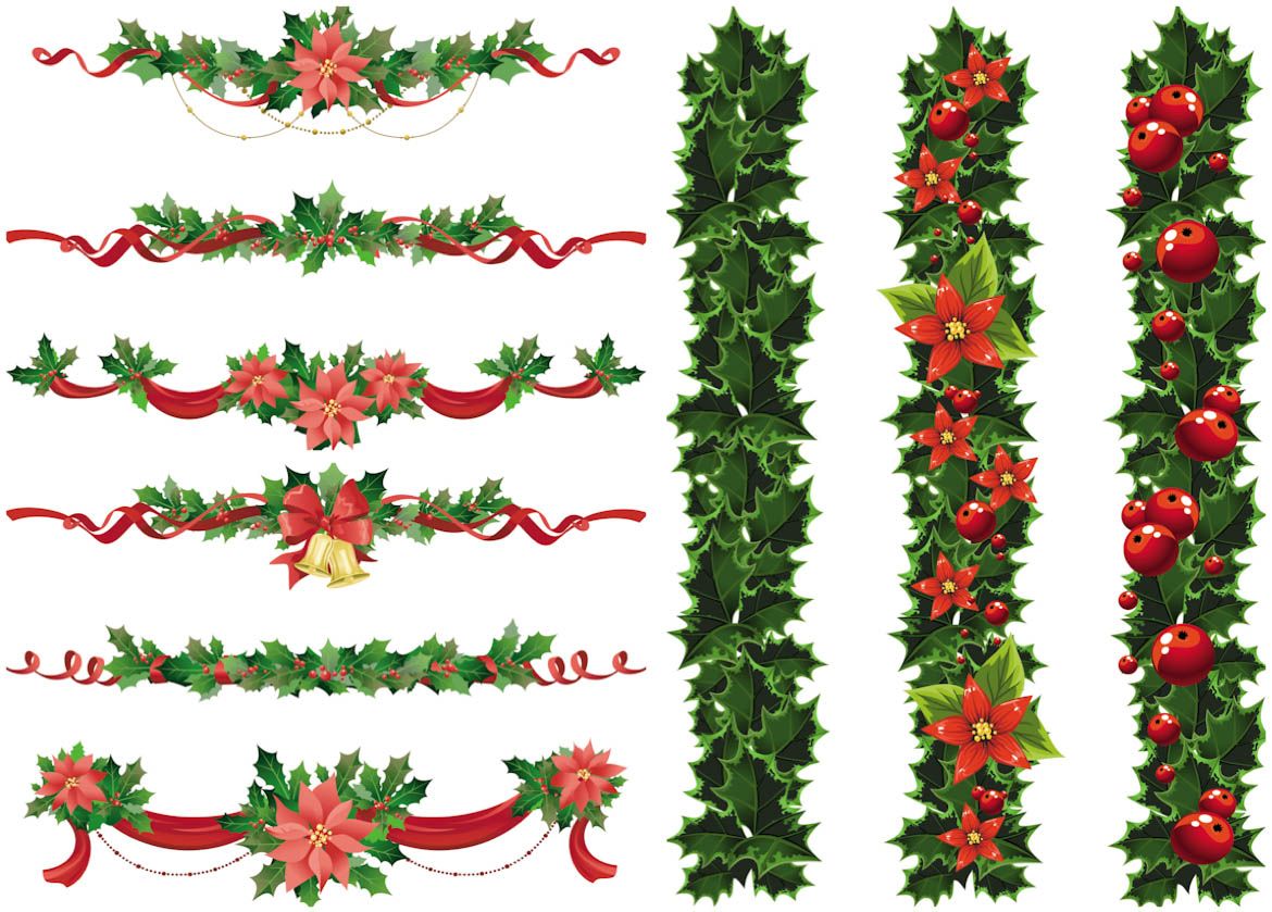1170x839 Christmas Garland Vector Free Vector Graphic Resources