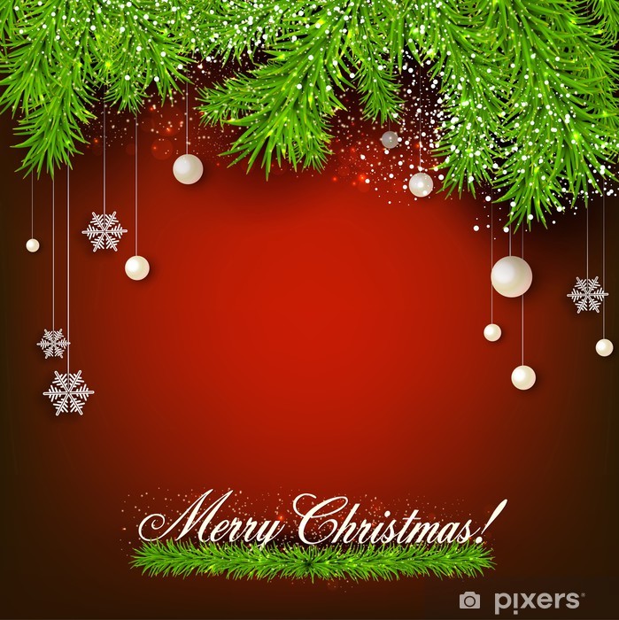 699x700 Elegant Background With Christmas Garland Vector Illustration