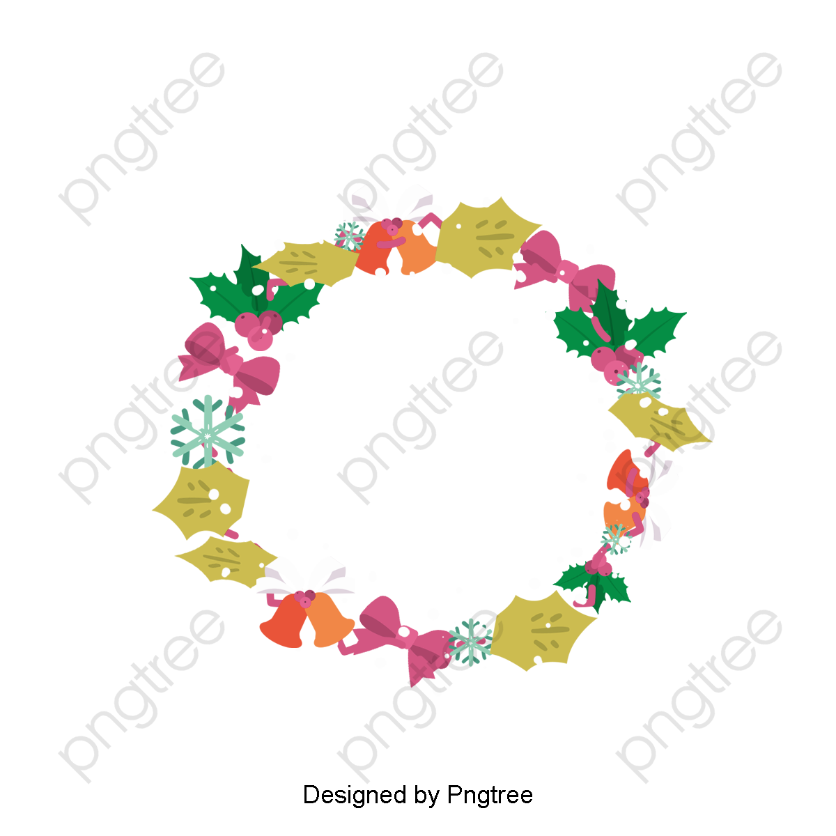 1200x1200 Lovely Christmas Garlands, Vector Png, Christmas, Christmas