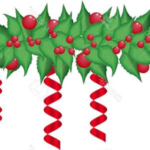 300x300 Vector Christmas Garland Red Gold Green Soidergi