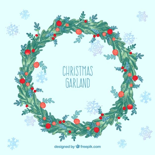 Christmas Garland Vector at Vectorified.com | Collection of Christmas ...