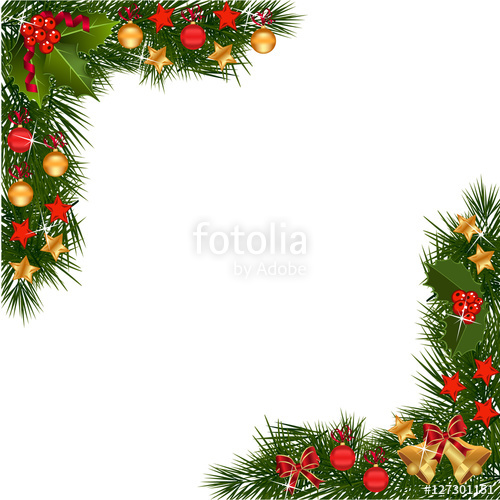 500x500 Christmas Garland Border Stock Image And Royalty Free Vector