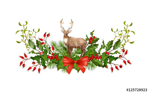 500x312 Christmas Garland Vector