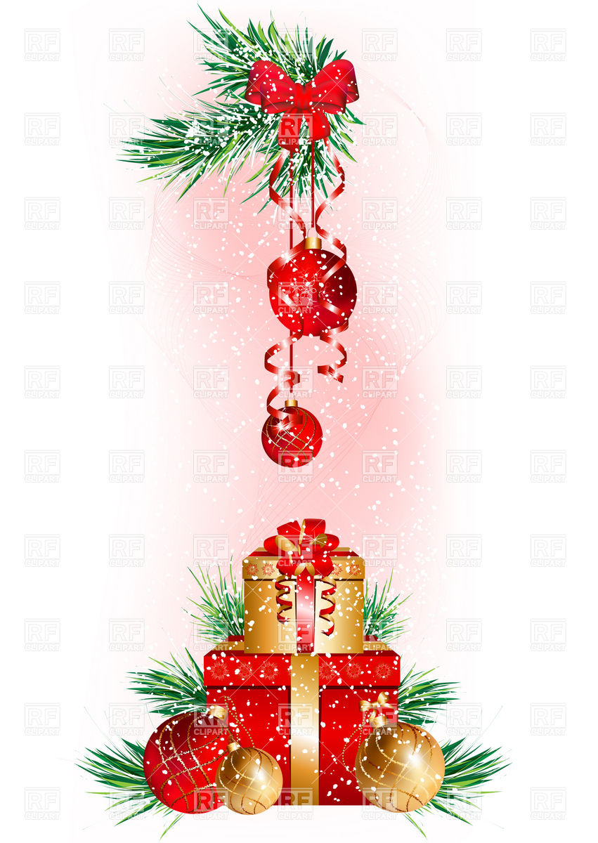 851x1200 Christmas Snowy Background With Gift Vector Image Of Backgrounds