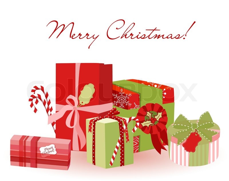 800x632 Cute Christmas Gifts Creative Stock Vector Colourbox