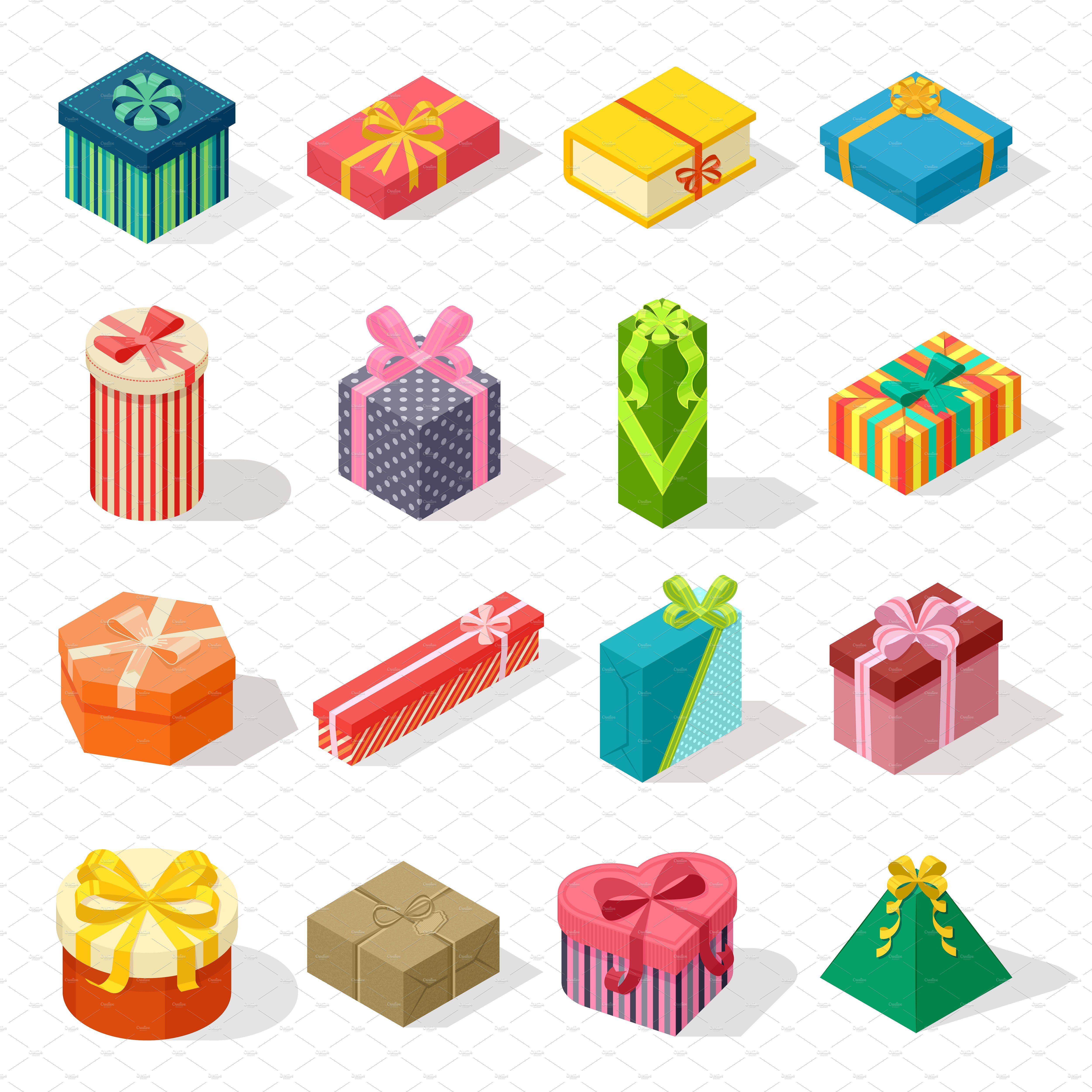 5000x5000 Isometric Gift Box Vector