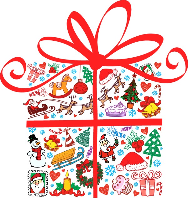600x632 Cartoon Christmas Gift Vector Graphics My Free Photoshop World