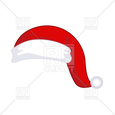 400x400 Santa Claus Cap, Red Christmas Hat Vector Image Of Holiday