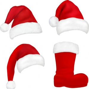 300x300 Attractive Christmas Cowboy Boots And Santa Hat Vector Createmepink