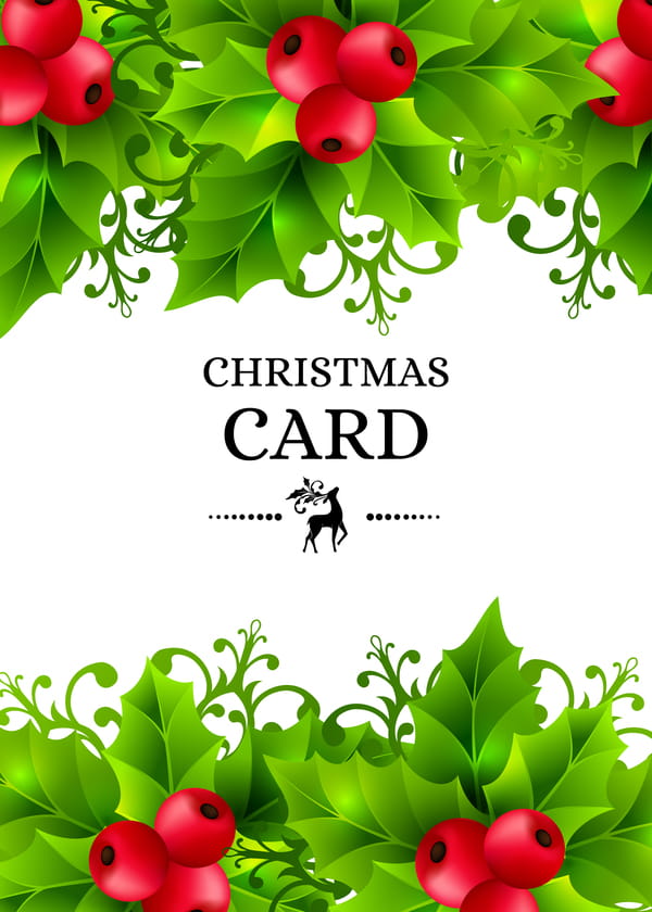 Christmas Holly Art Background Vector Free Graphics 600x840 Christmas Holly Art Background Vector Free Graphics
