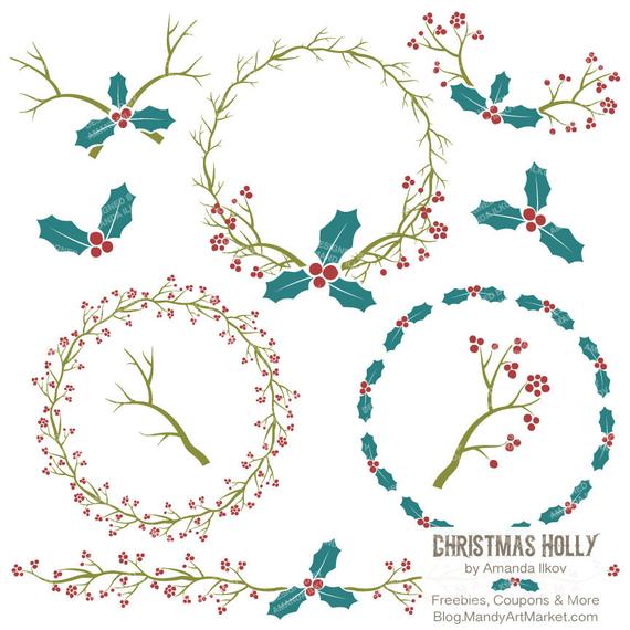 Christmas Holly Vector at Vectorified.com | Collection of Christmas ...