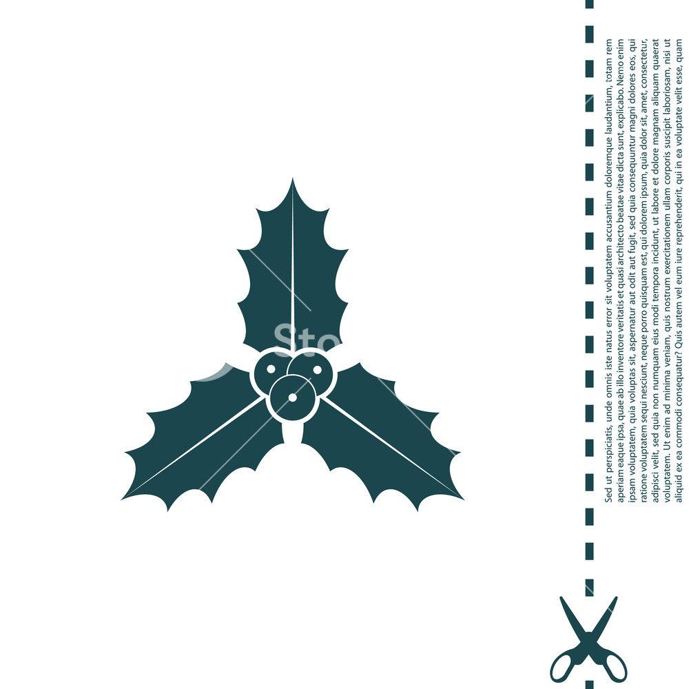 1000x1000 Christmas Holly Berries Icon Vector Royalty Free Stock Image