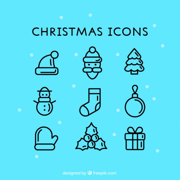 Cute Christmas Icons Vector Free Download 626x626 Cute Christmas Icons Vector Free Download