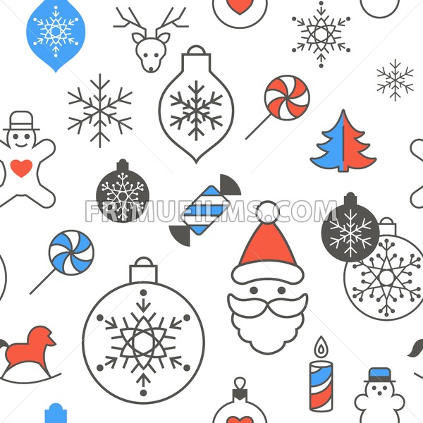 Digital Vector Red Blue Happy New Year Merry Christmas Icons 600x600 Digital Vector Red Blue Happy New Year Merry Christmas Icons