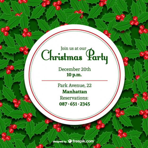 Minimal Christmas Party Invitation Vector Free Download 626x626 Minimal Christmas Party Invitation Vector Free Download