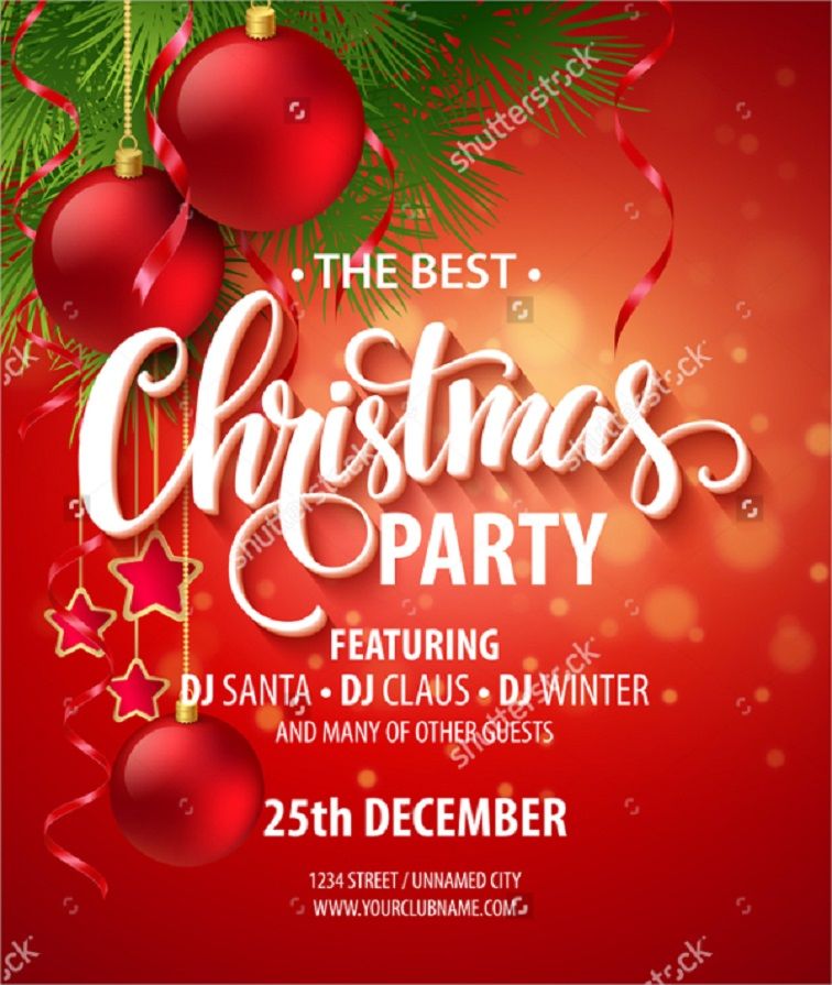 Christmas Party Invitations Vector Party Invitation Card 756x895 Christmas Party Invitations Vector Party Invitation Card