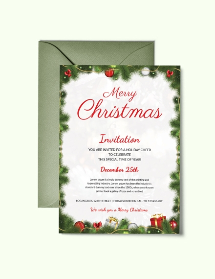 Christmas Invitation Vector at Vectorified.com | Collection of ...