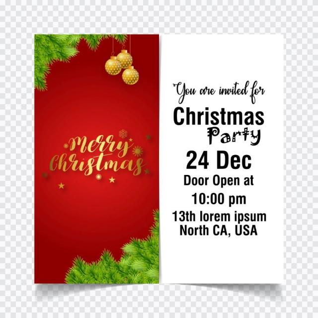 Christmas Invitation Red Vector Template For Free Download 640x640 Christmas Invitation Red Vector Template For Free Download