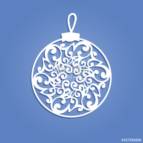 500x500 Laser Cut Paper Christmas Ball Christmas Decorations For Wood