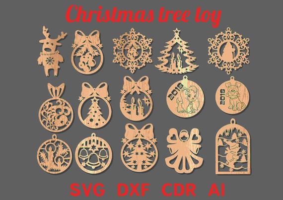 570x403 Tree Toydecorations Wooden Christmas And Paper Laser Cut Cnc Etsy