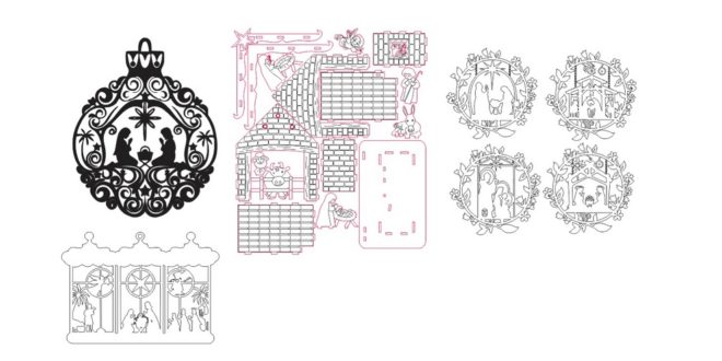 660x330 Christmas Vectors For Cutting And Laser Engraving Dxf Downloads