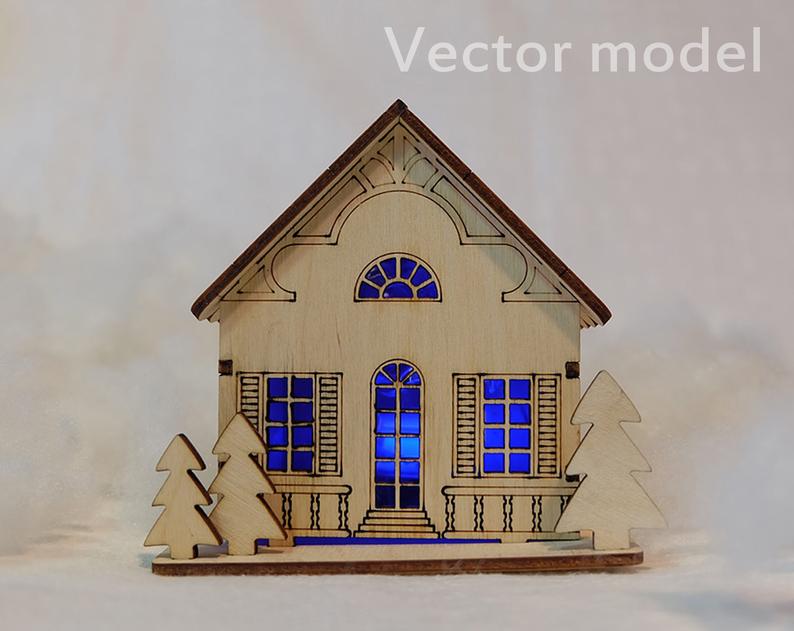 794x631 Christmas Toy House Set Of Drawings Laser Cut Vector Etsy