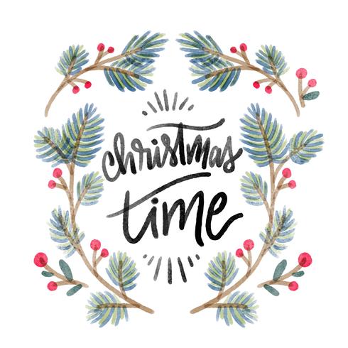 490x490 Cute Christmas Leaves With Quote