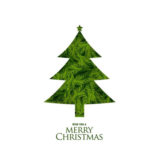 640x640 Isolated Christmas Tree Made With Fir Leaves, Christmas, Abstract