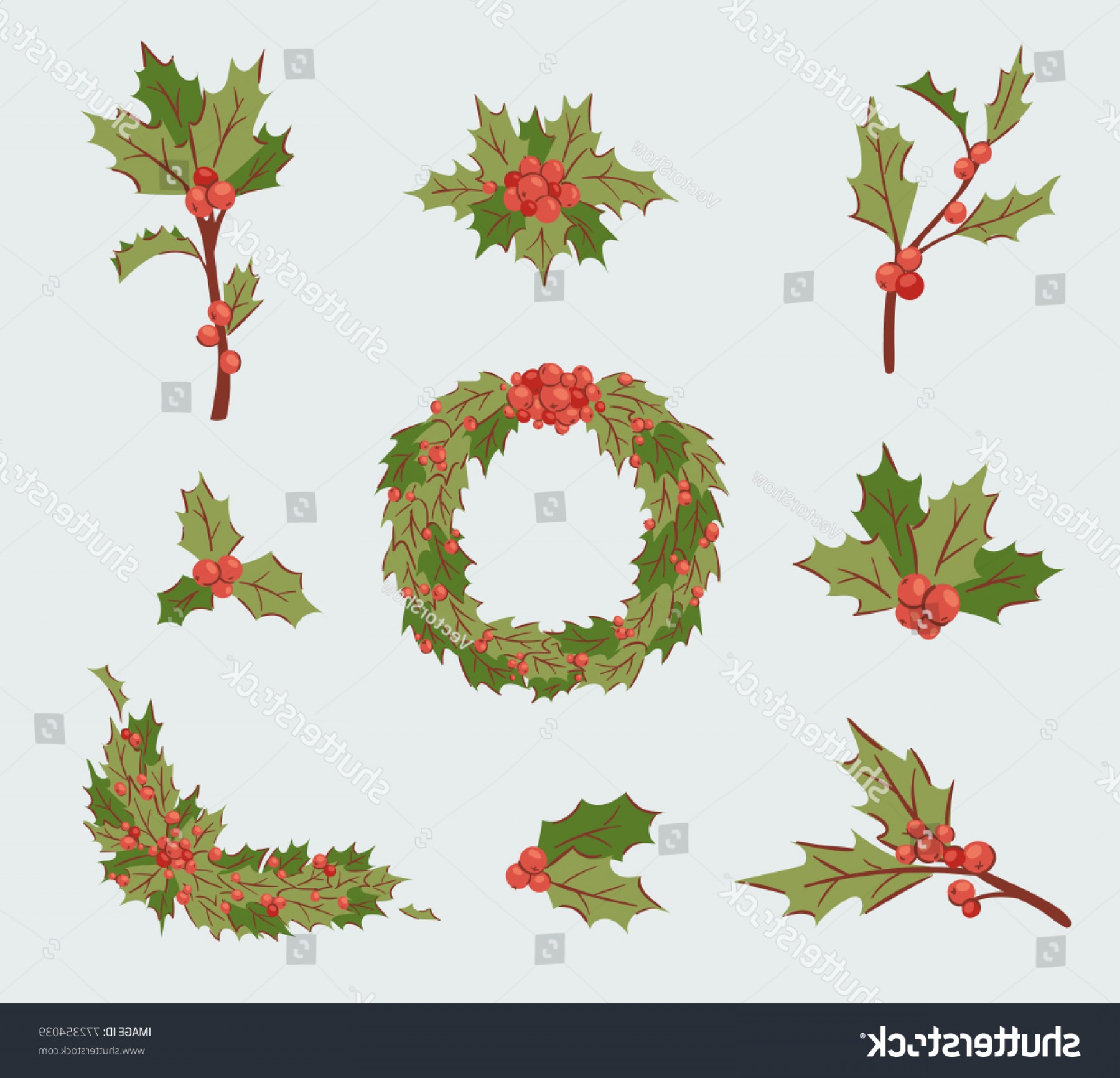 1800x1732 Christmas Holly Berry Decoration Vector Leaves Soidergi