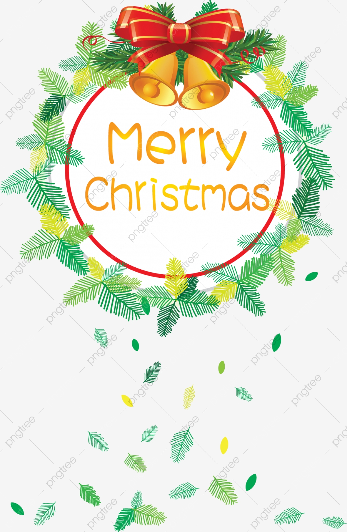 1200x1835 Christmas Wreath Bell Festival, Merry, Christmas, Leaves Png